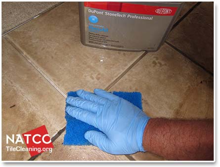 cleaning ceramic tiles with alkaline cleaner