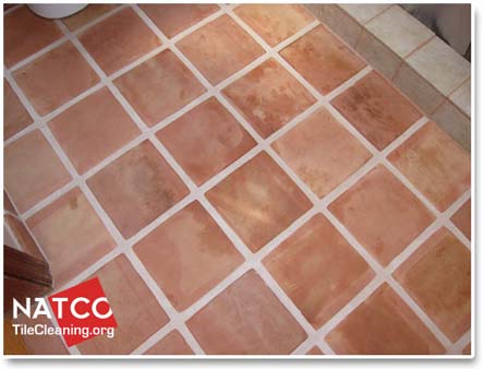 clean looking saltillo tile floor