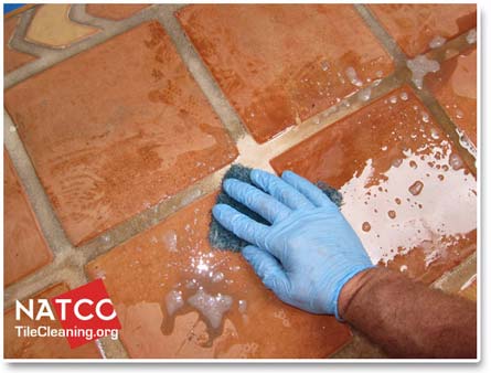 cleaning saltillo tiles with alkaline cleaner