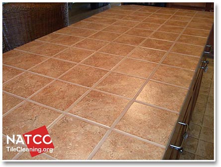 tile countertop with sealed grout